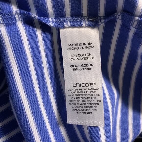 NWT Chico's Top Women's Size 4 (2X) Soft Drop Shoulder 3/4 Sleeve Ocean Drop - Picture 5 of 7